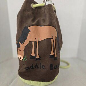 Lazy Ones Saddle Bag cloth backpack style tote bag Horse tote